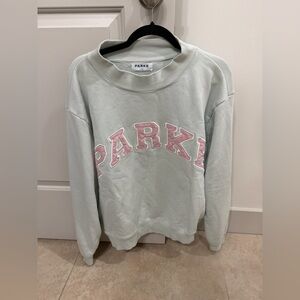 Parke L/XL Birthday Varsity Mockneck Sweatshirt. 💙⚡️